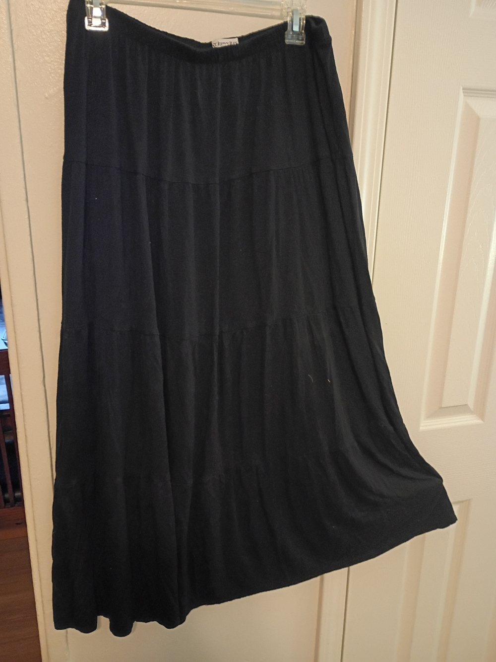Black Tiered Maxi Skirt - Picture 1 of 4